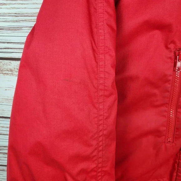 Eddie Bauer Womens Medium Vintage Snowline Red Goose Down Parka Puffer Coat - Picture 5 of 16